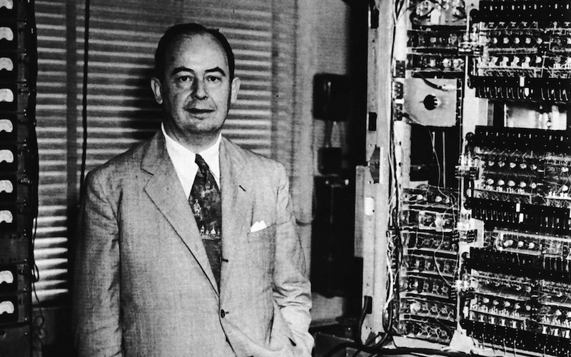 John Von Neumann by the stored-program computer at the Institute for Advanced Study. Image from Getty