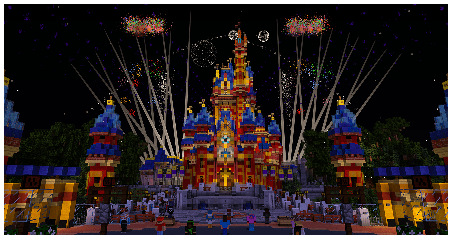 Minecraft Disneyland. Image from MC Parks.