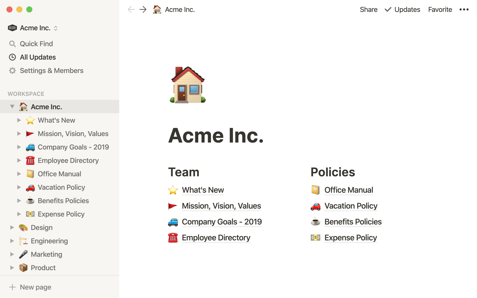 The entire company comes together on a wiki built in Notion that makes accessing information easy.