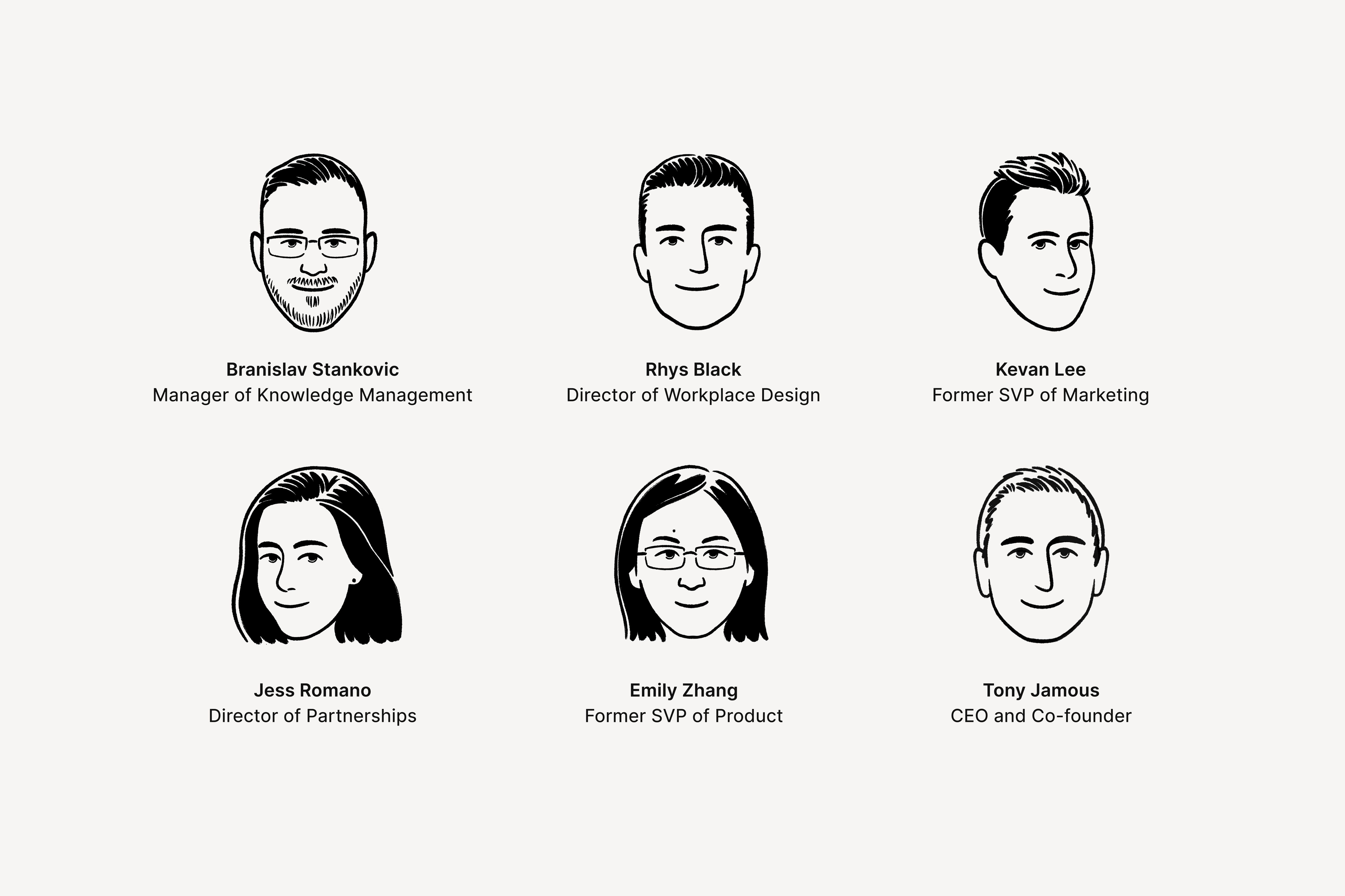 Illustration of members of the Oyster team