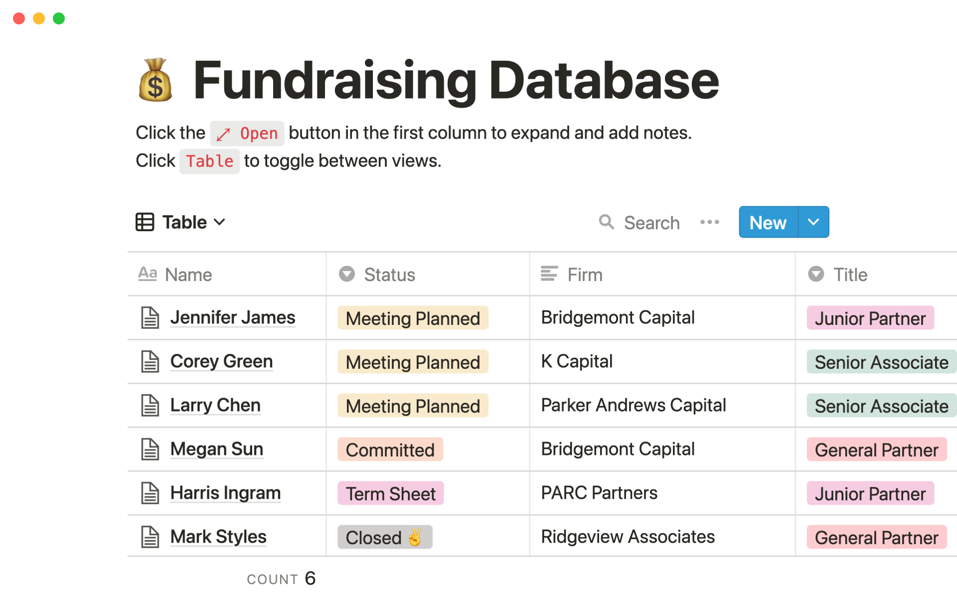  The desktop image for fundraising database meeting template.