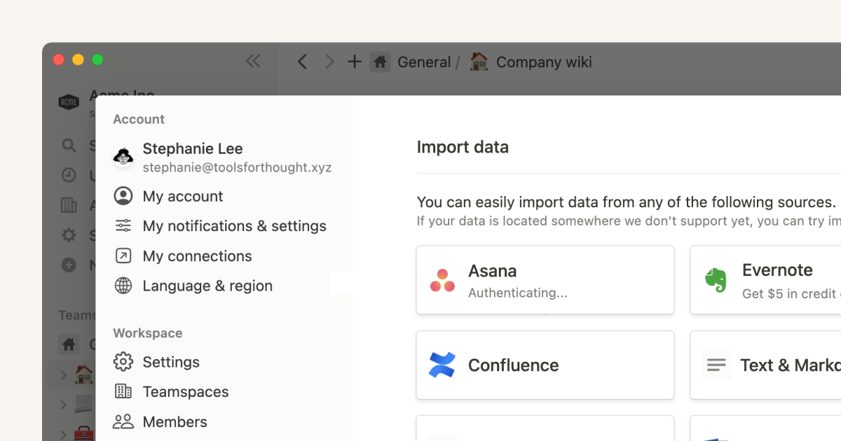 Import projects from Asana for a connected work experience