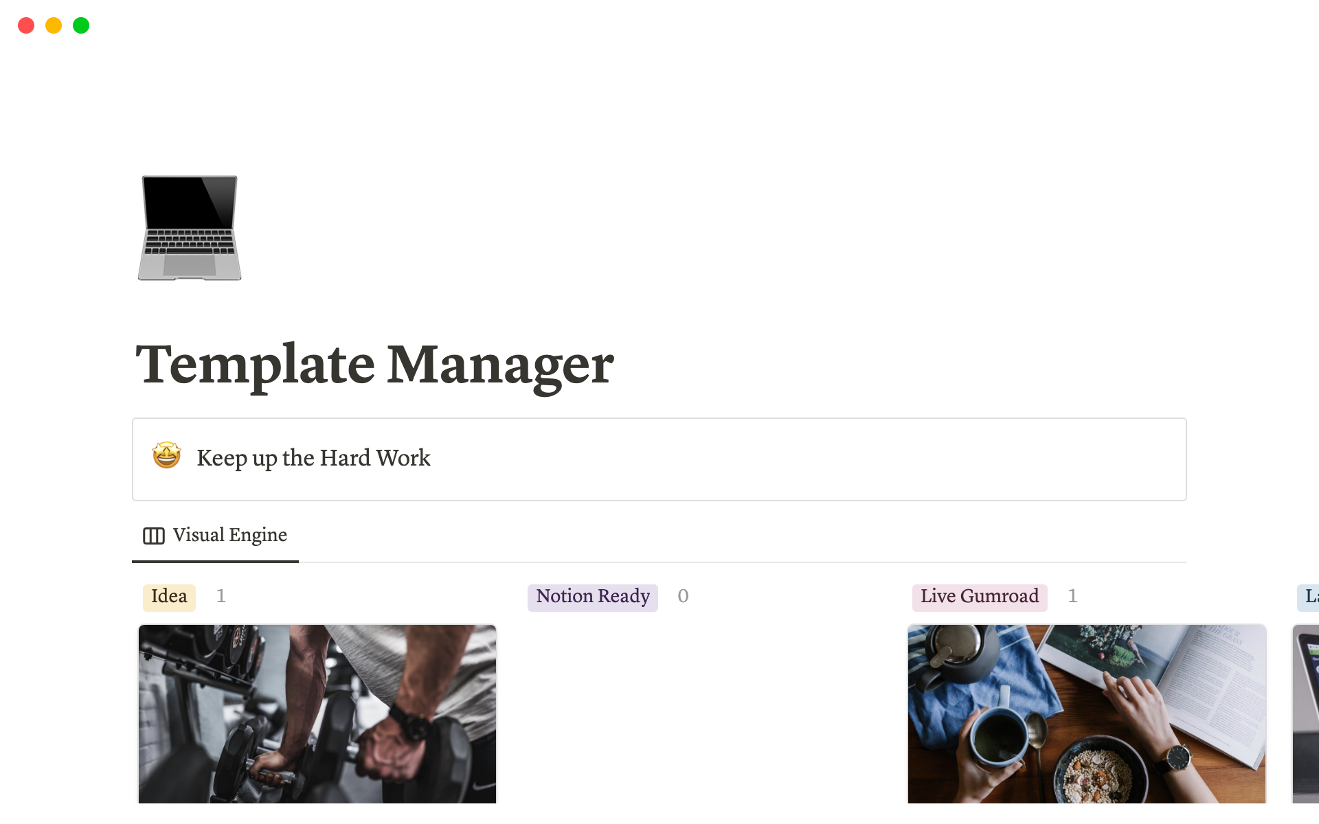 Notion template manager