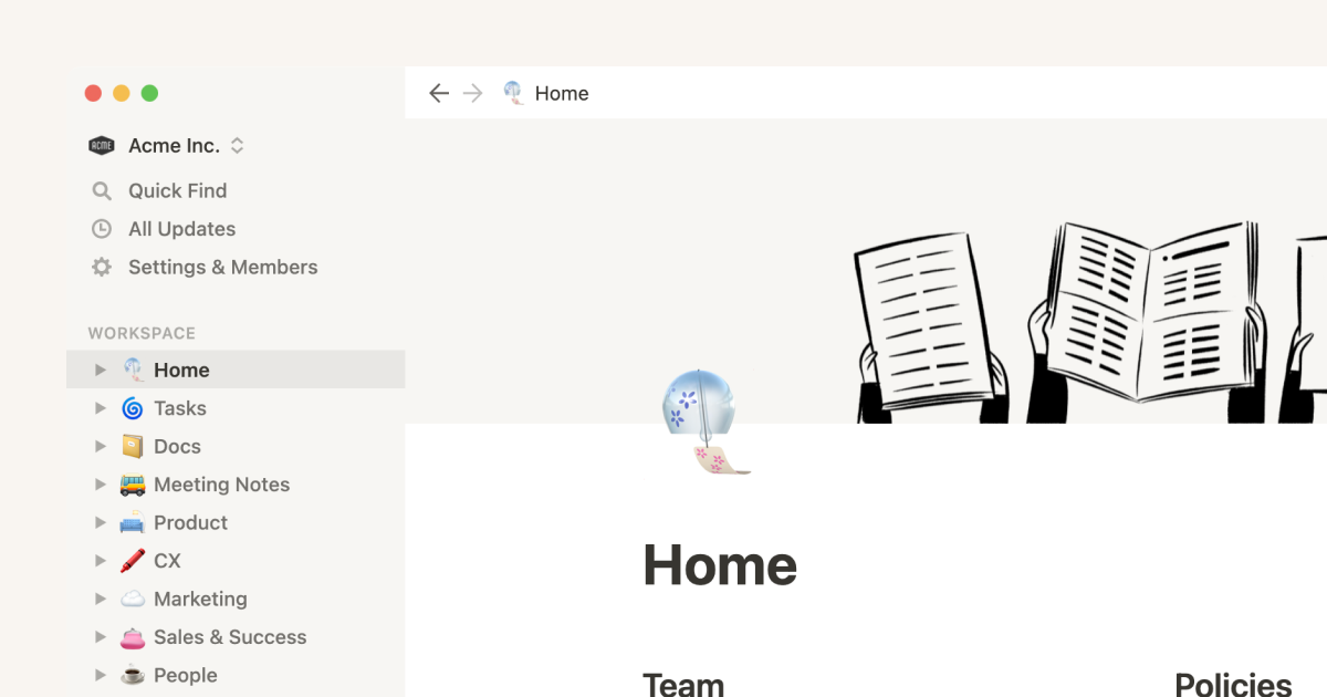 Creating a knowledge hub by organizing docs for large teams