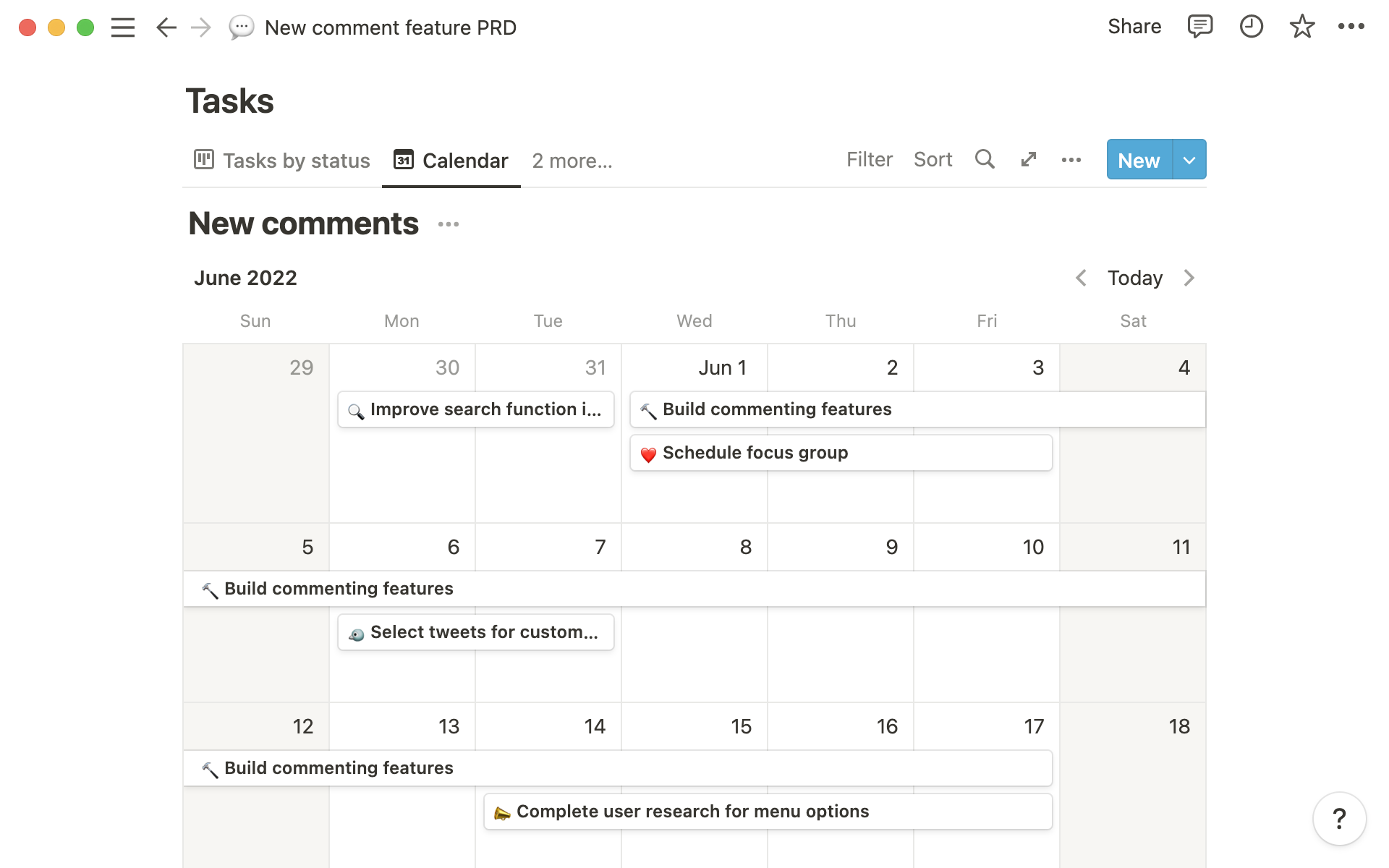 Connect project roadmaps to team calendars with Notion