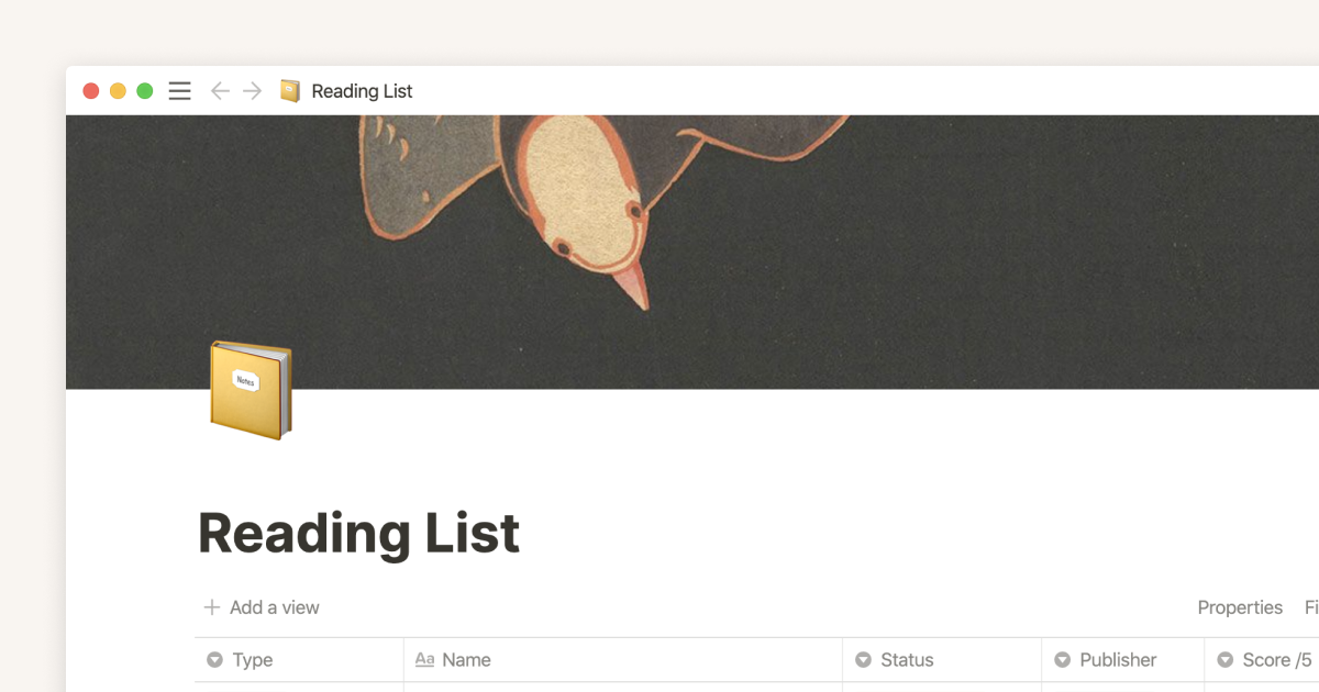 Creating and organizing your reading list using Notion: A step-by-step guide