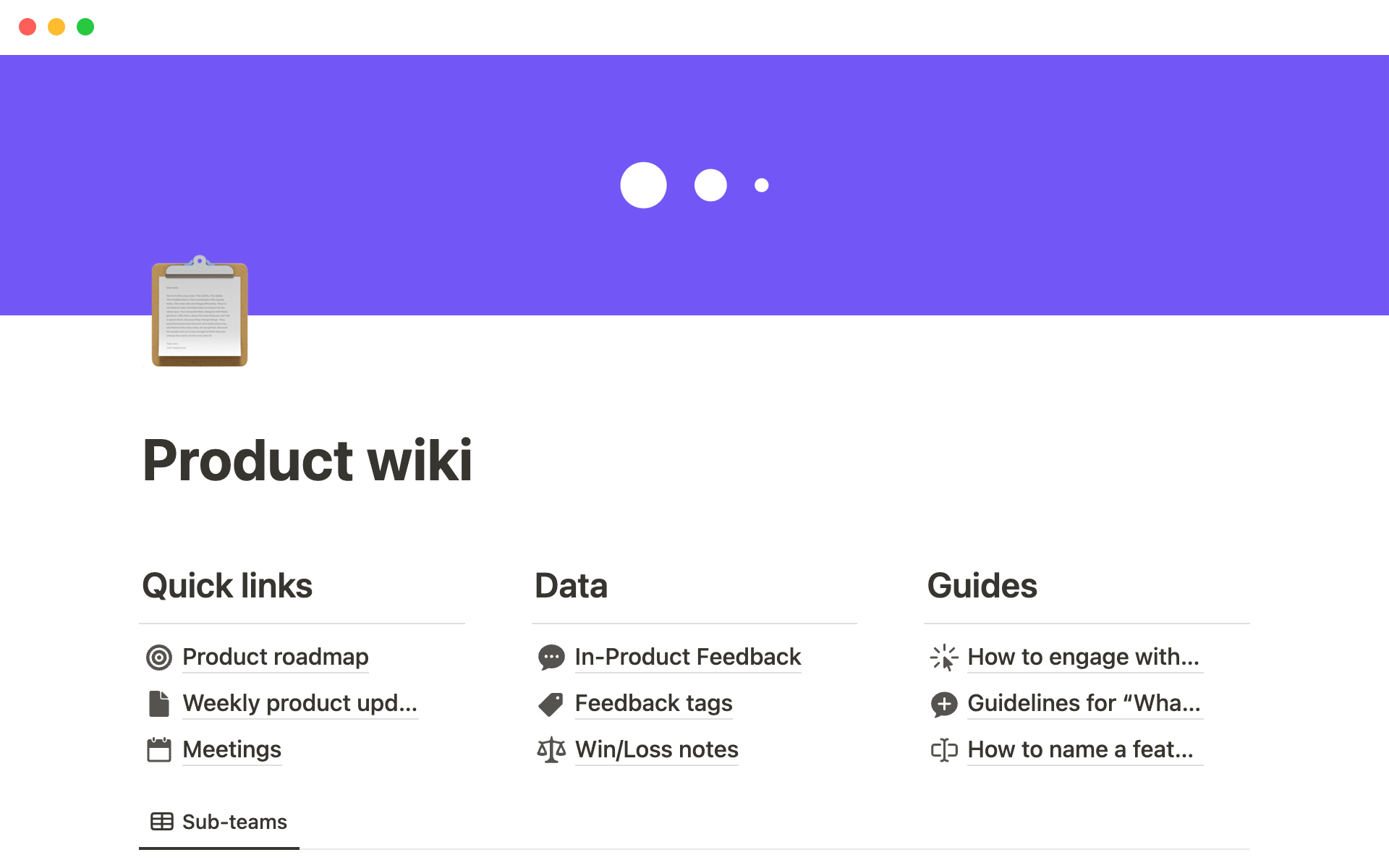 Mixpanel's team wiki creates a predictable space where everyone can find information.