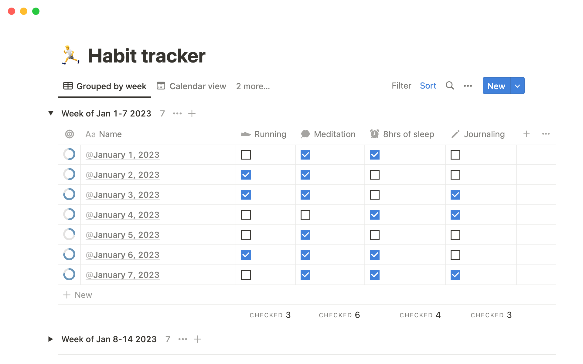 Reach your goals by creating a habit tracker in Notion
