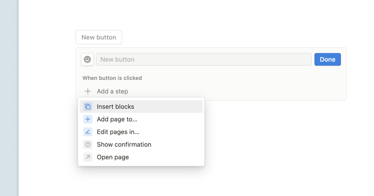 Notion 2.22 - Buttons to automate manual tasks
