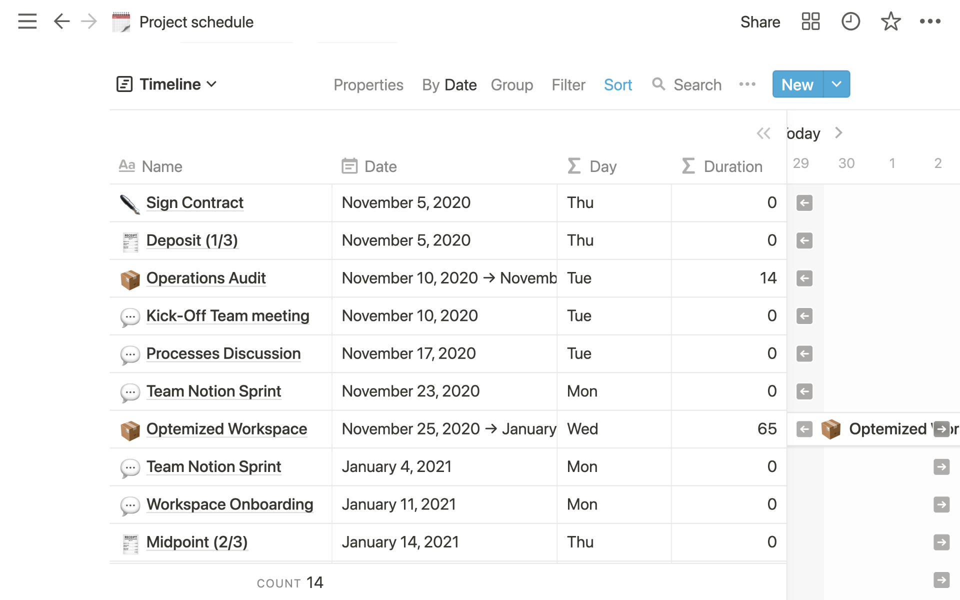 Set your project up for success with a clear schedule baseline.