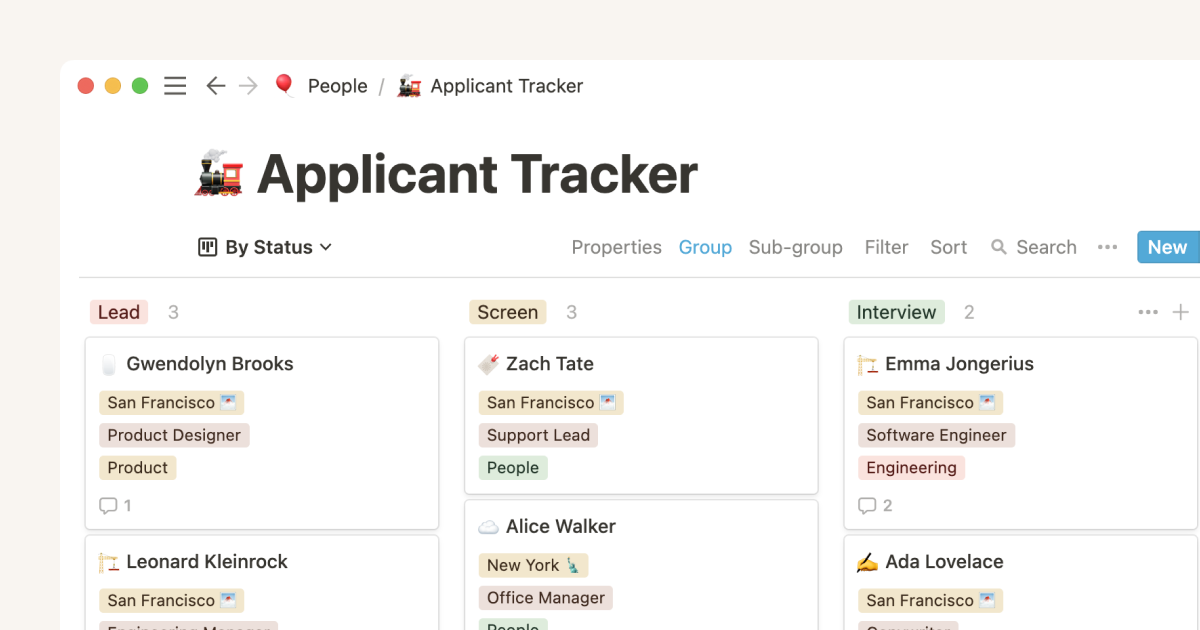Grow your startup: A Notion guide to applicant tracking systems